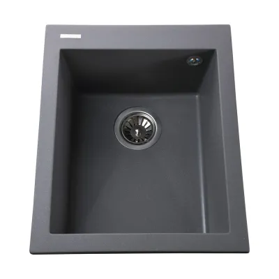 Гранітна мийка Globus Lux LAMA 410х500-А0003, сірий металік